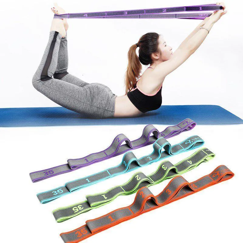 Motståndsband yoga dra band bälte polyester latex elastisk latin dans sträckande band loop pilates gym fitness träning motstånd band 230331