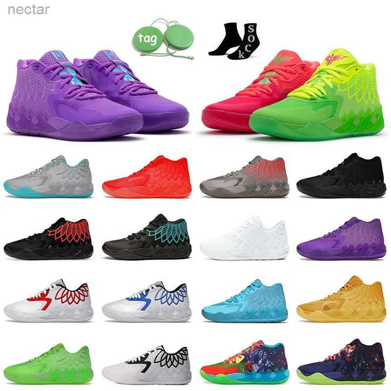 OG MB LaMelo Ball Shoes MB.01 Lo Chaussure de basketball pour homme 1OF1 Queen City Rick et Morty Rock Ridge Red Blast Buzz City Galaxy UNC Rêves irisés