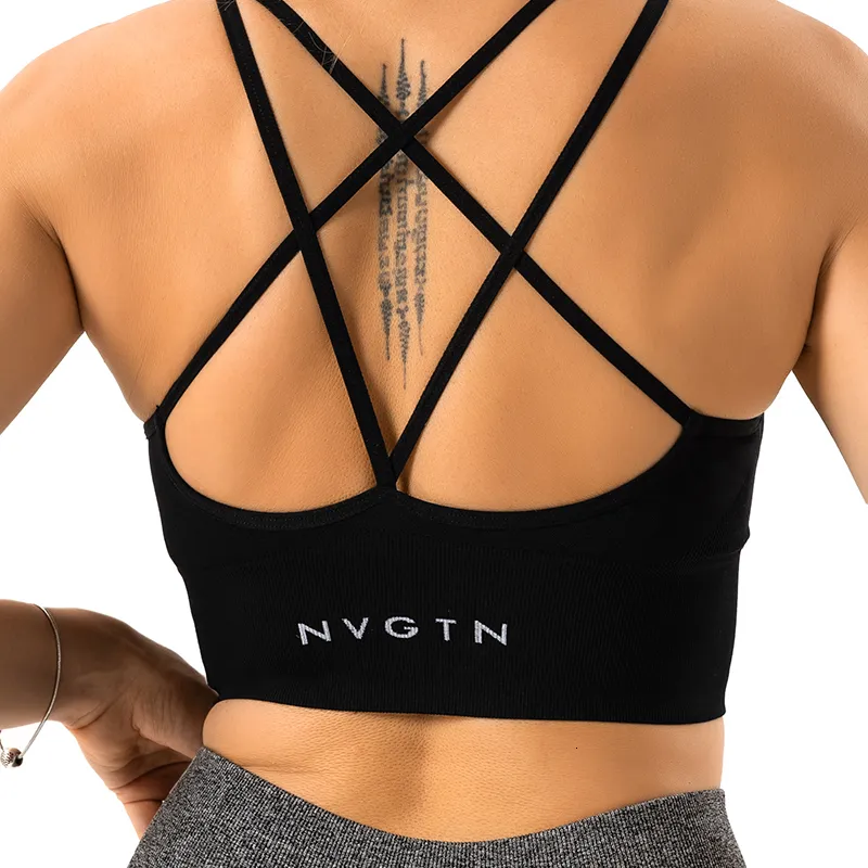 Nvgtn Seamless Flourish Seamless Bra Spandex Top Woman Fitness Elastic  Breathable Breast Enhancement Leisure Sports Underwear