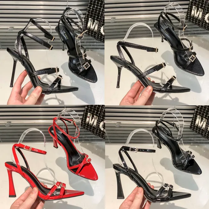 NOWOŚĆ SANDALE OPYUM SIEDZINY KOBIETA WYSADNIOWE CZAMI STILETTO Klasyczne litery Sandałowe Stylistyczne buty Stylist z rozmiarem pudełka 35-40