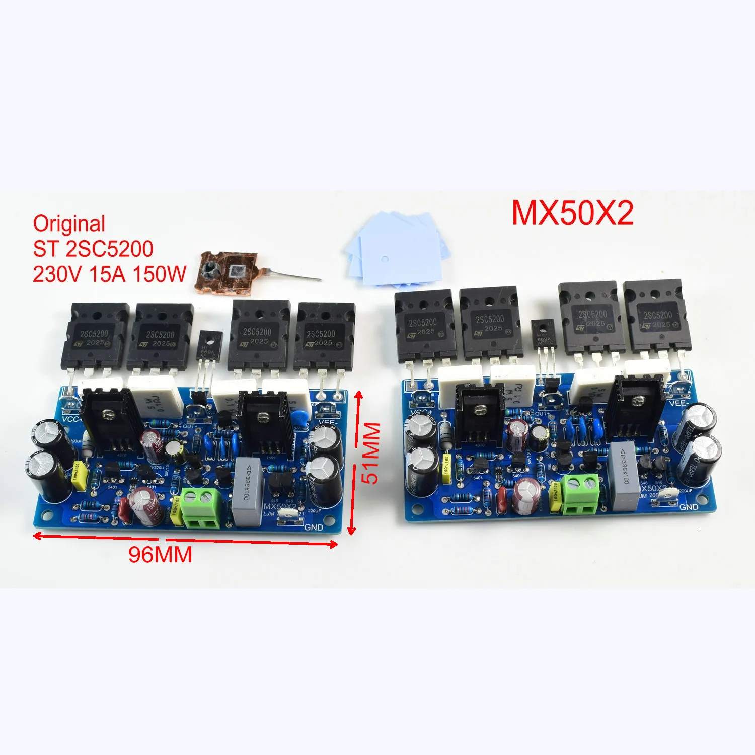 Karaok Player 2st MX50X2 200W8R Dual Channels Audio Power Amplifier Board HiFi Stereo Amplifiers 230331