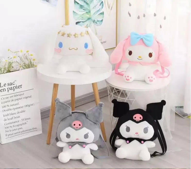 Hoogwaardige Yugui Dog pluche cartoon rugzak meisje schattig kuromi schouder messenger tas kindercadeau