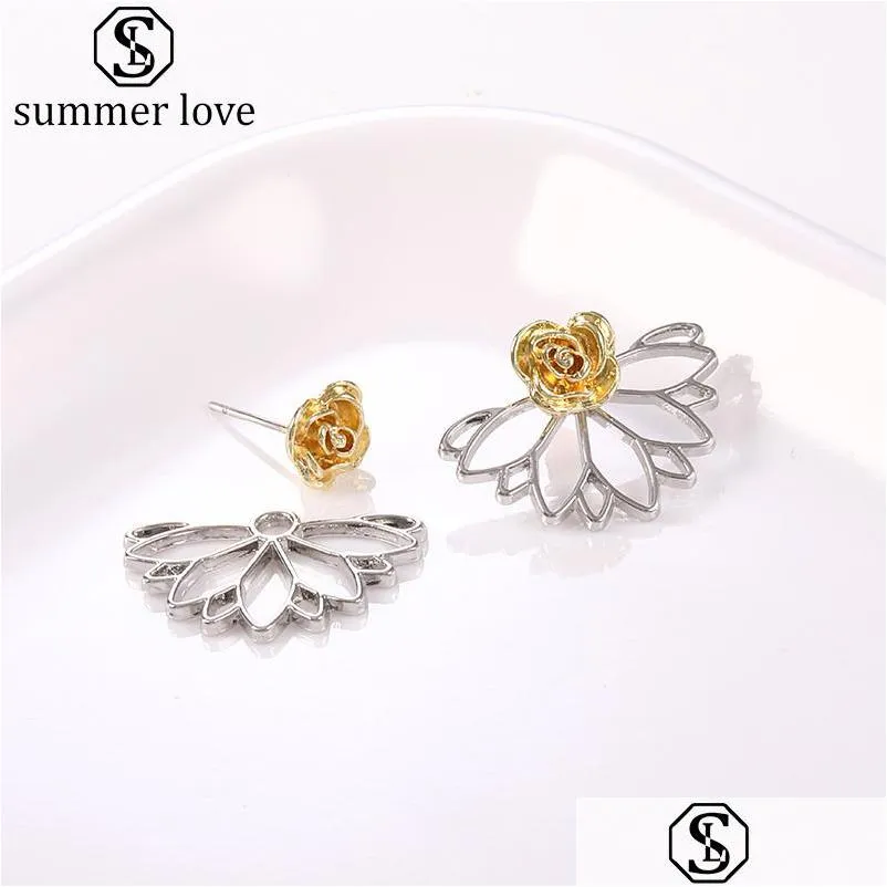 Stud Nouveau Mignon Petite Fleur Boucles D'oreilles Mode Mtishape Pour Femmes Filles Or Rose Couleur Bijoux Cadeau En Gros Drop Livraison Dhgarden Dhe0U