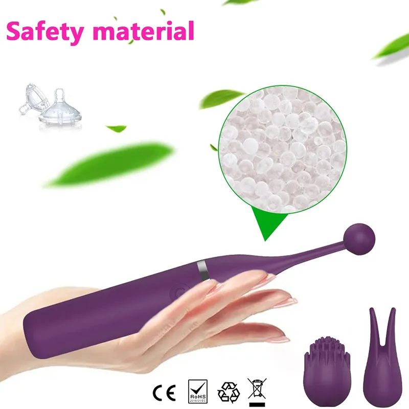 Potente massaggiatore per clitoride con vibratore a punto G tre in uno Realistico stimolatore del capezzolo leccato orale_voghion.com