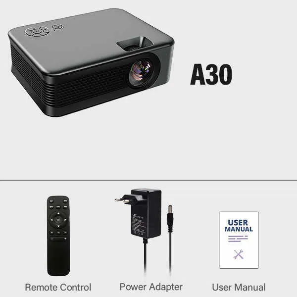 AUN A002 Proyector Android LED Proyector de cine en casa