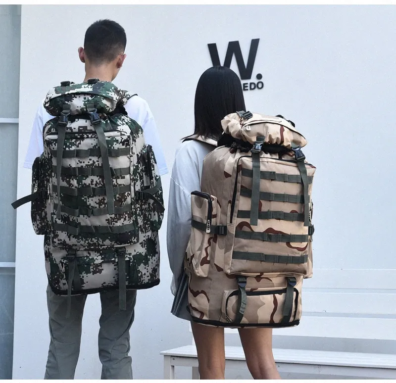 100l Outdoor Mille Molle Molle Army Back Backpack Backpic Tactical Backpacks Caminhando Bolsas Esportivas ao ar livre de viagens Rucksack Mohila Xa658wa T190922 4929#