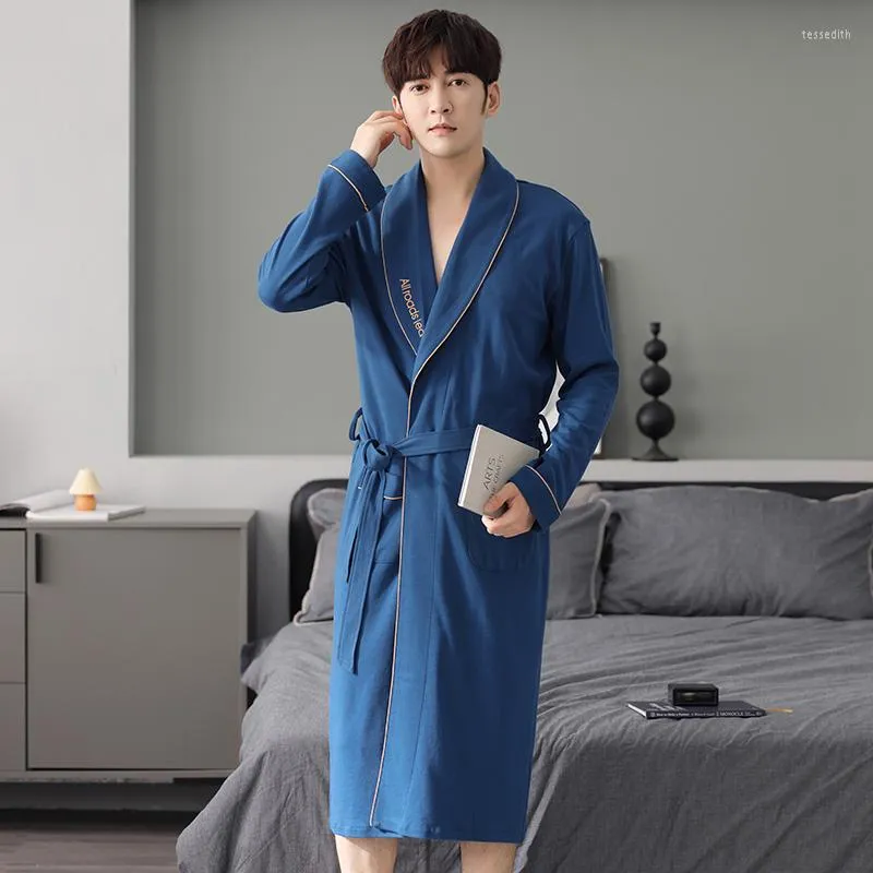 Ropa De Dormir Para Hombre, Batas Sueltas Para Primavera Y Otoño, Ropa De  Casa Informal Para Hombre, Bata De Baño Para Hombre, Bata De Algodón De  Lujo Para Dormir, Albornoz XL XXL