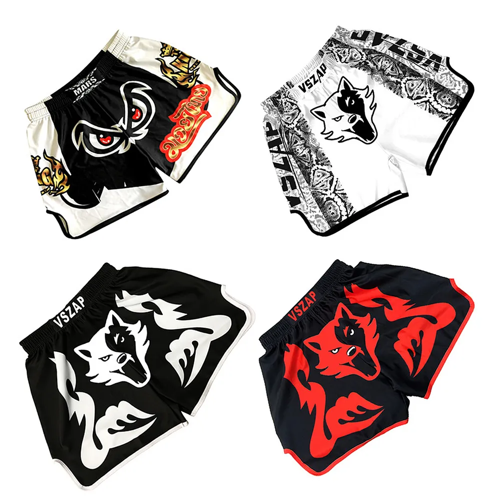 Muay Thaiショーツメンズキックボクシングトランクスカラバラルーズ