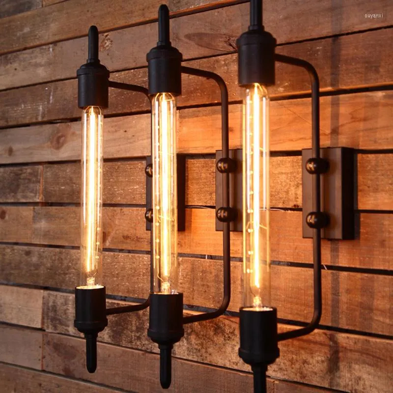 Wandlampen loft retro steampunk lamp voor woonkamer slaapkamer hal halslichten industriële kamers decor pijpen