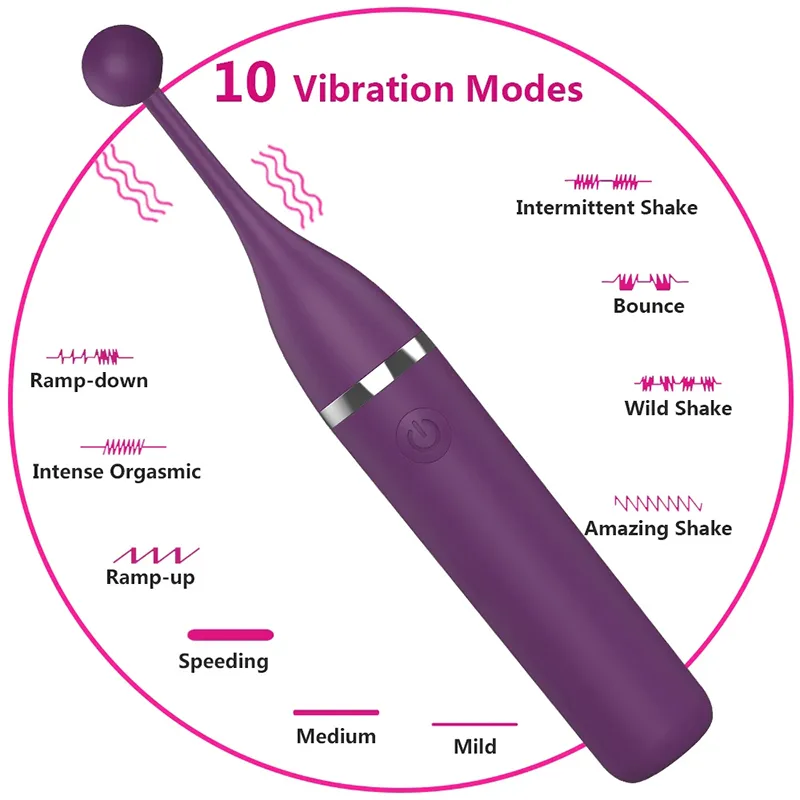Potente massaggiatore per clitoride con vibratore a punto G tre in uno Realistico stimolatore del capezzolo leccato orale_voghion.com