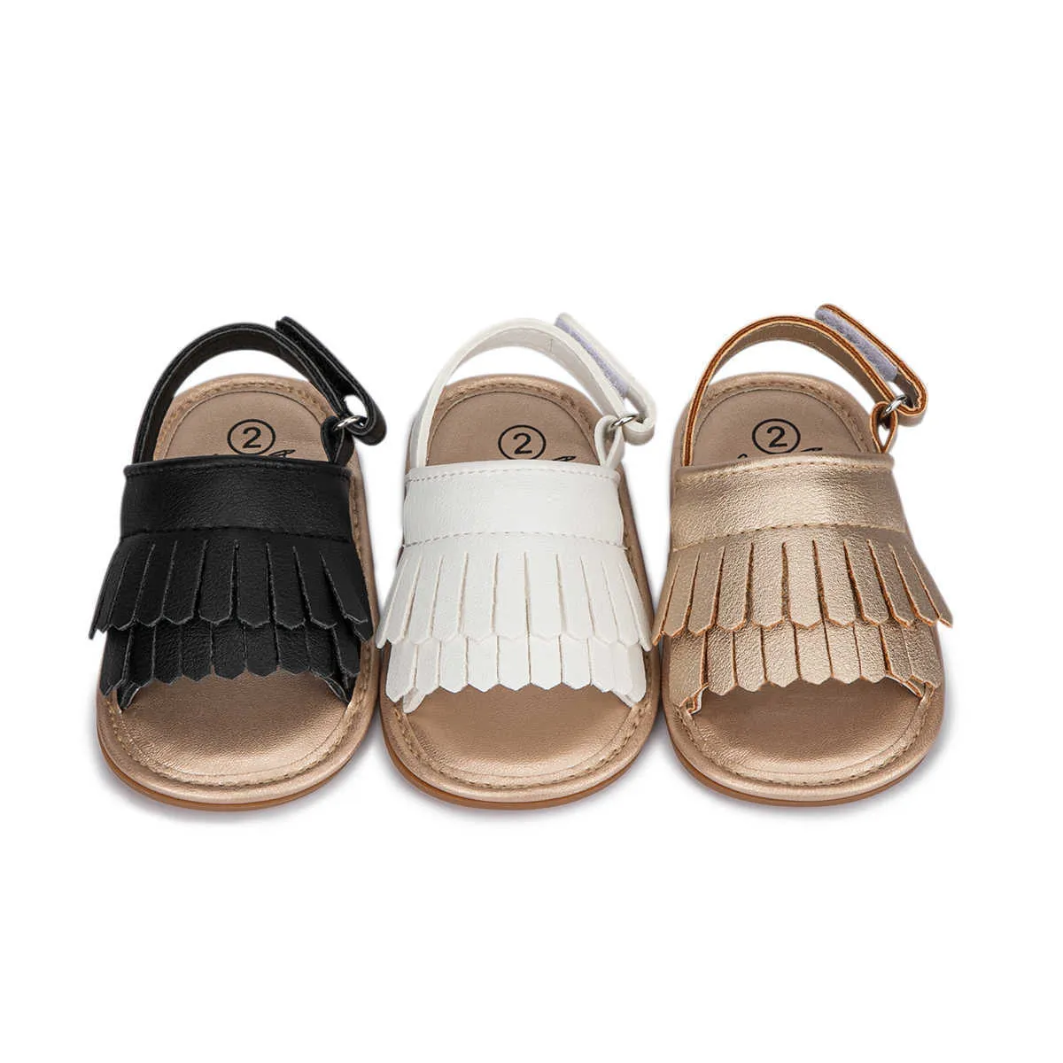 Sandálias Kidsun menino Sandals Sandals Baby Bottom Bottom Sole Anti-Slip Infant 0-18m Sandals Recém-nascidos First Walkers Shoes de berço Z0331