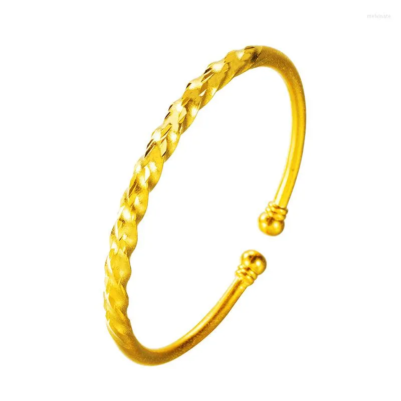 Bangle Losodo Ladies Японская и корейская мода Элегантная резьба сладкая изящные женские модели с открытым браслетом из всех матч