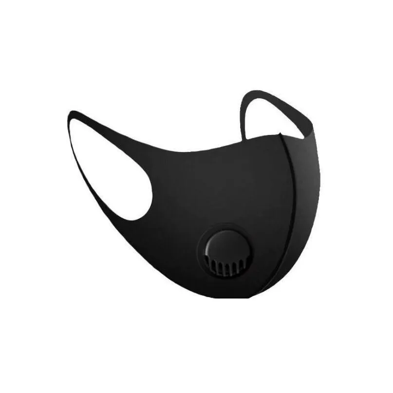 Дизайнерские маски шелковая маска для лица с дыханием вари для мытья многоразовая антидовая PM2.5 Защитная черная переработка Доставка Дома