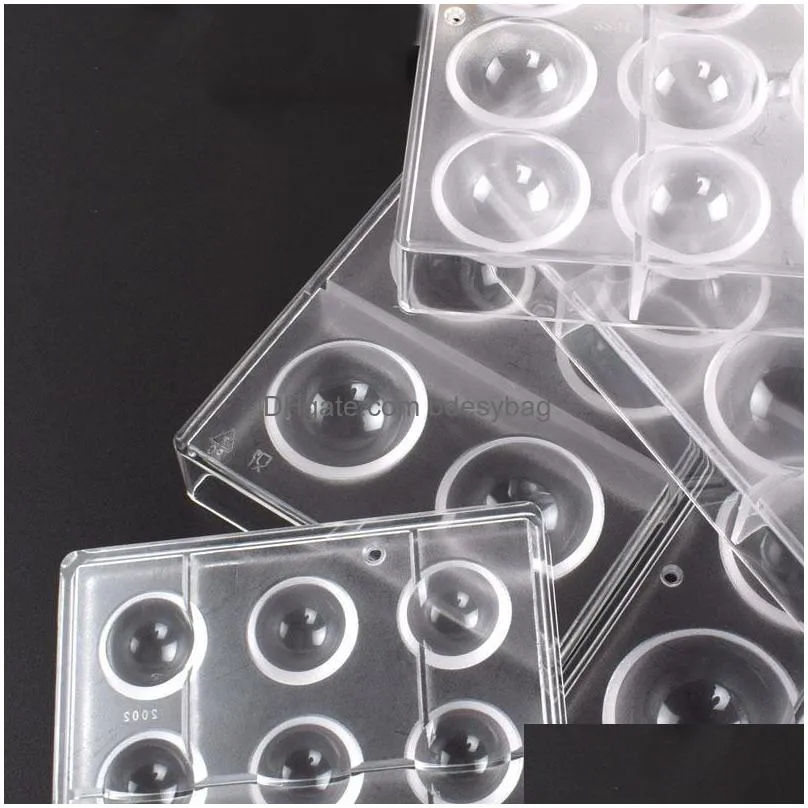 mold for chocolate 681215 large half spheres shapes polycarbonate 3d candy jelly mould tool y200618