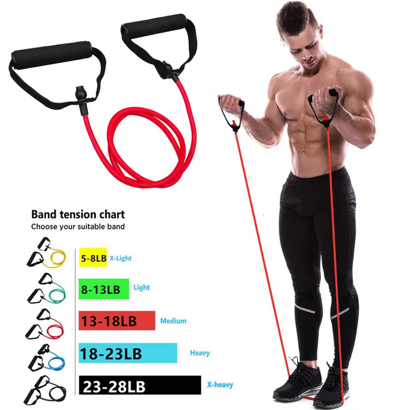 Resistance Bands 5 Levels Resistance Bands Fitness Yoga Pull Rope Rubber Expander Elastic Band Home Gym Workout Exercise Equipment 230331