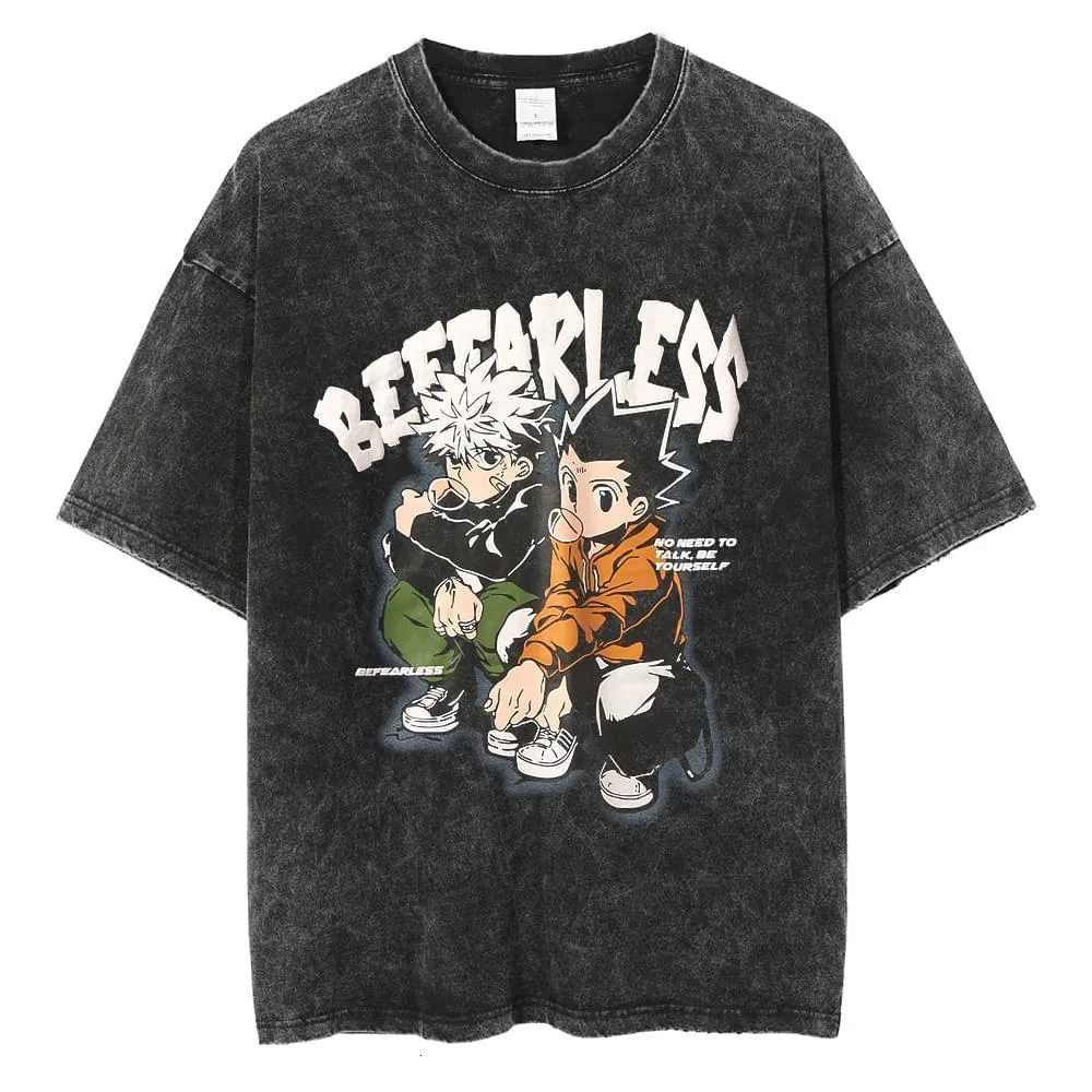 Anime Hunter x Hunter T-Shirt - Killua Zoldyck Y2k Washed
