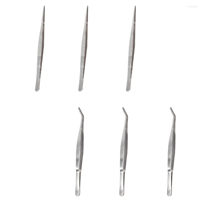 Decorative Flowers 6pcs Eyebrow Tweezers Set Hair Removal Succulent Gardening Tool Aquarium Accessories Scissors