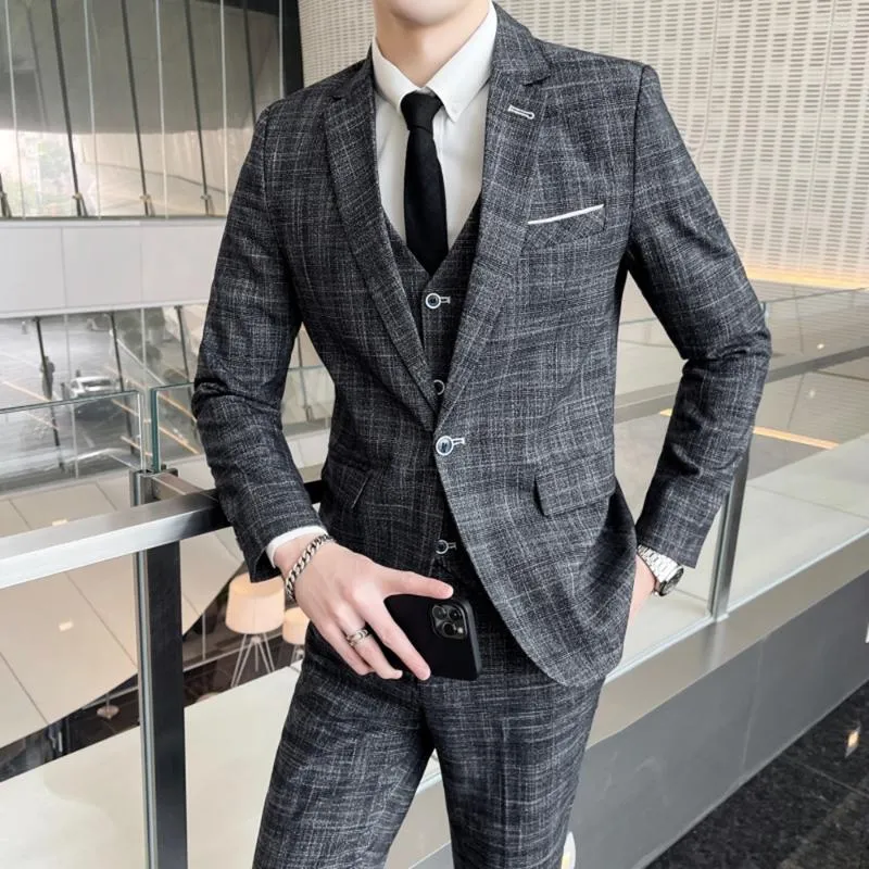 Designer Handmade Ivory Color Three Piece Coat Pant Suit for Men