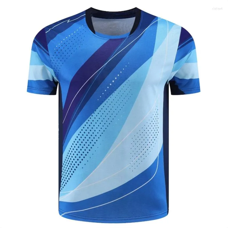 Camisetas masculinas 2023 Tênis de mesa de tênis Campeonato mundial Campeonato de competição Coloque a manga curta diária de verão masculina e feminina