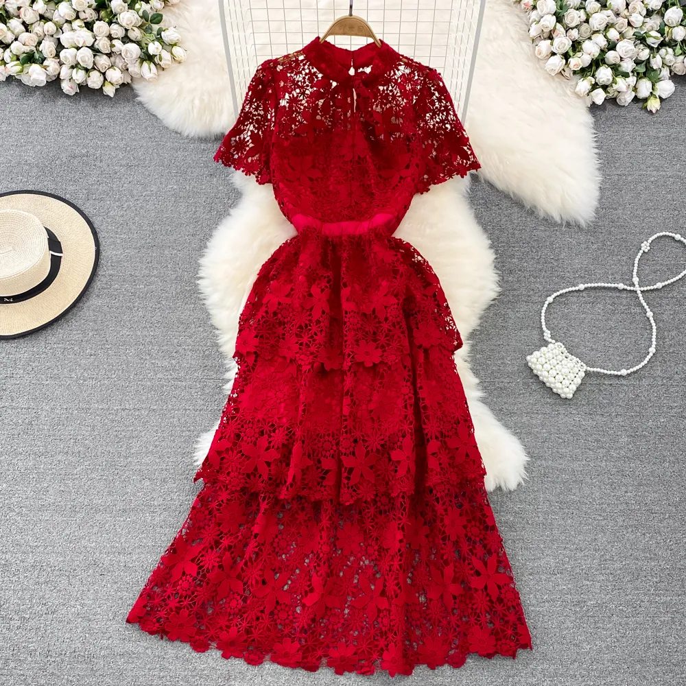 Vintage Floral A-Line Dress with Stand Collar Lace Decoration and Empire Waist for Summer from Dhgate Basic & Casual Dresses - price 59.2 Vintage Floral A-Line Dress with Stand Collar Lace Decoration and Empire Waist for Summer from Dhgate Basic & Casual Dresses - price 59.2