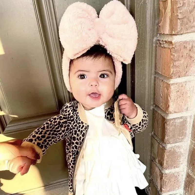 Infant Headbands: Cozy Teddy Fabric Baby Headbands With Big Bows