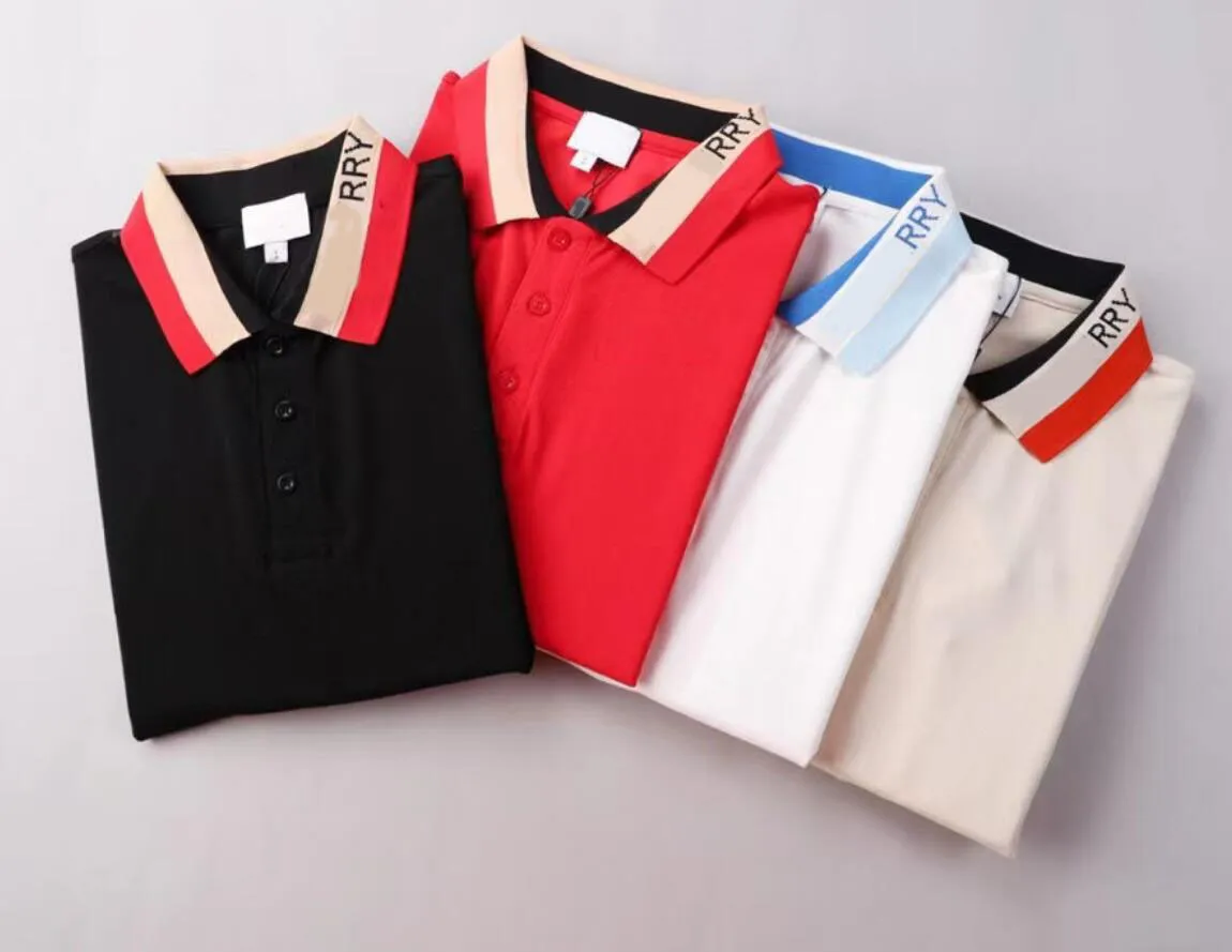 Couples short-sleeved POLO shirt summer loose colorful American style top men's and women's style lapel T-shirt