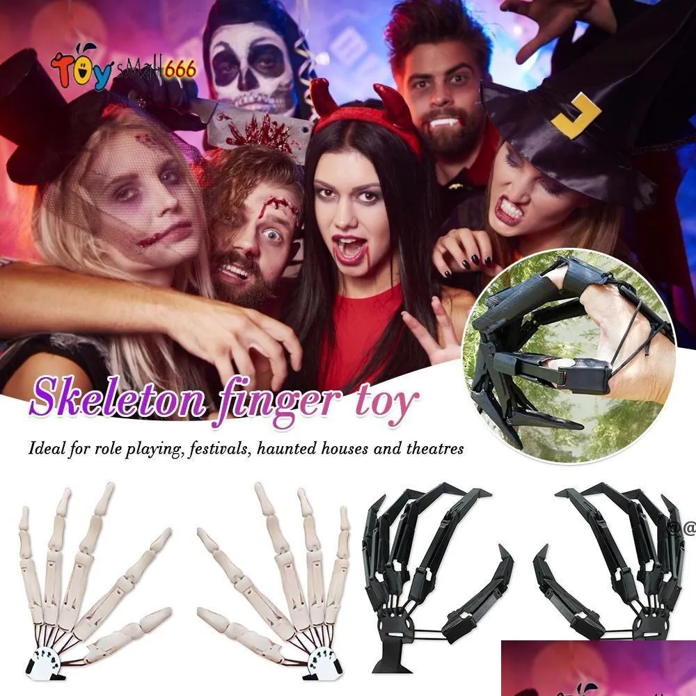 Feest gunst Halloween Articated Fingers Scarry Fake Skeleton Hands Realistisch Decor Prop Rrb15835 Drop Delivery Home Garden Festive S DHKFH