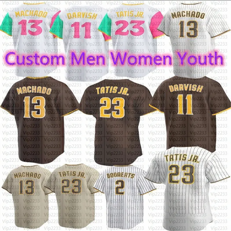 Maillot de baseball Fernando Tatis Jr. Juan Soto Manny Machado Tony Gwynn Wil Myers Yu Darvish Jake Cronenworth Trent Grisham Eric Hosmer Joe Musgrove