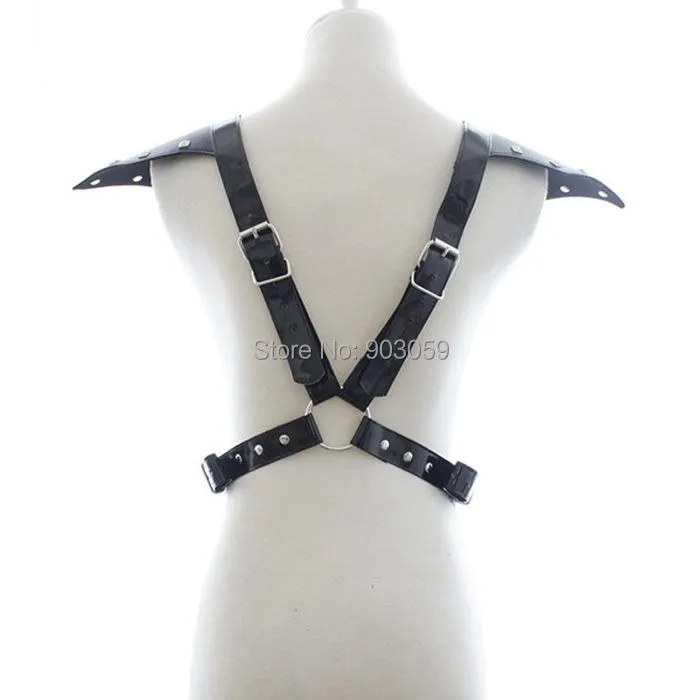 Belts Women Punk Faux Leather Bustier Corset Sculpting Chest Belt Suspenders Braces PantsBelts