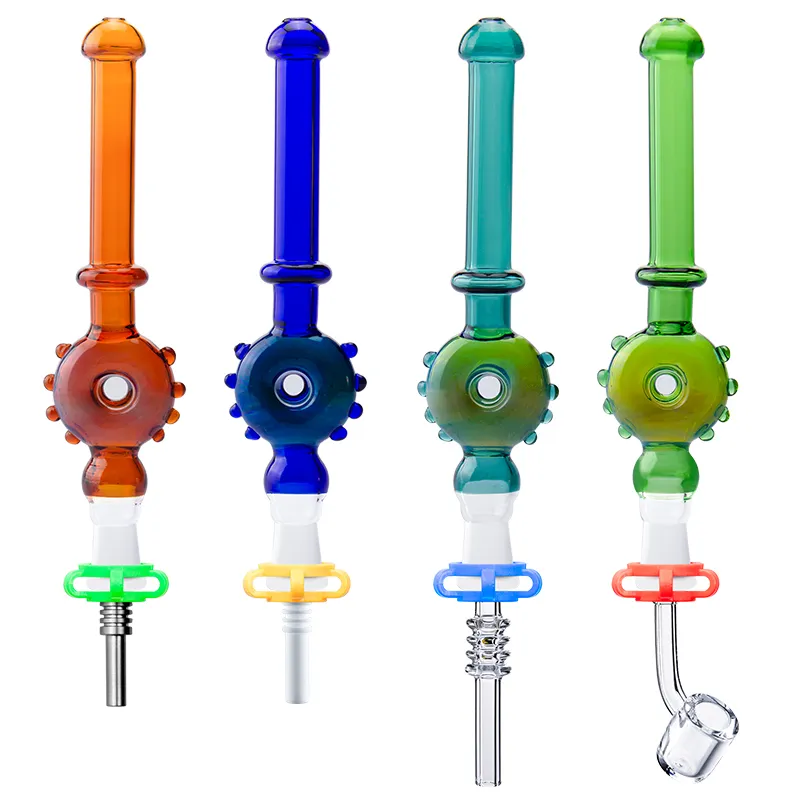 Csyc NC083 Tubos de fumantes WAG WAG 10mm Dica de cerâmica Banger Banger unha Clip colorido Dab Rig Compol