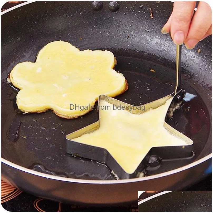 stainless steel fried egg mold tools pancake bread fruit and vegetable shape decoration kitchen gadgets rra11820