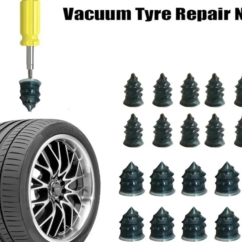 20/40PCS Vacuum Tyre Repair Set Nail Kit For Wheels Car Motorcycle Scooter Rubber Tubeless Wheel Repairs Punctures Kit Patches For Car