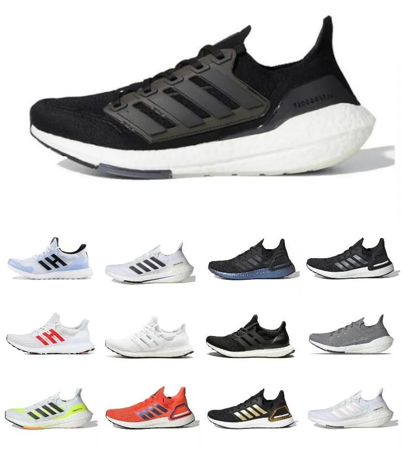 Ultraboosts 20 21 22 23 UB 4.0 6.0 RUNNINGSKOR MÄNSKA KVINNA Ultra Triple White Black Solar Grey Orange Global Currency Gold Metallic Run Chaussures Trainers Sneakers