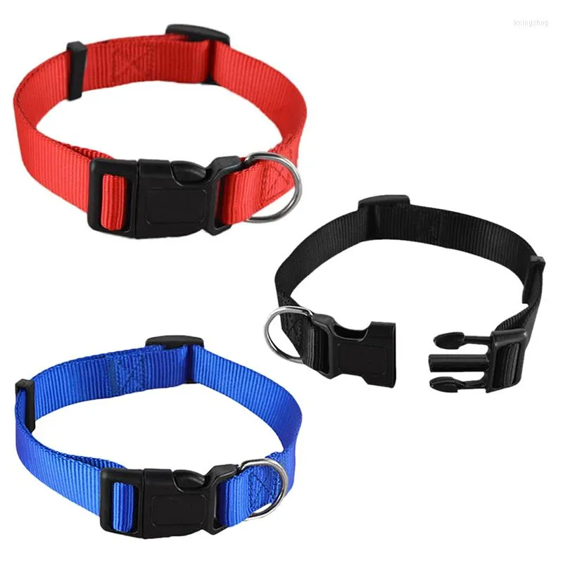 Colliers pour chiens Collier de chiot en nylon réglable avec boucle et clip pour laisse