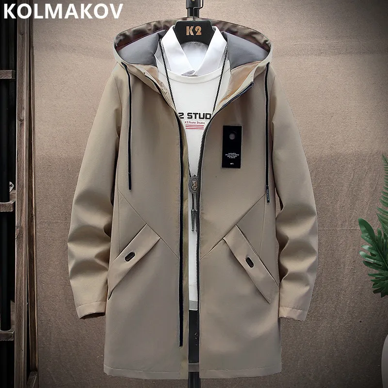 Trench da uomo 2023 Primavera e Autunno Classico Tendenza della moda Giacca a vento lunga Casual Allentato Cappotto di alta qualità di grandi dimensioni M5XL 230331