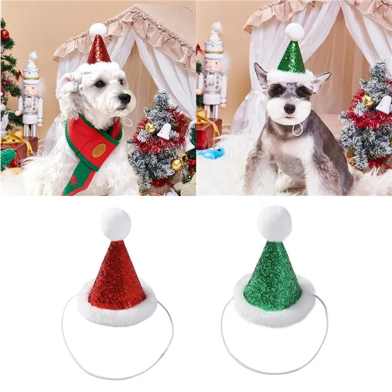 Abbigliamento per cani Pet Cat Cappello natalizio Festa Compleanno Costume Cap Xmas Day Copricapo Fasce Happy Year Decor Caps Accessori