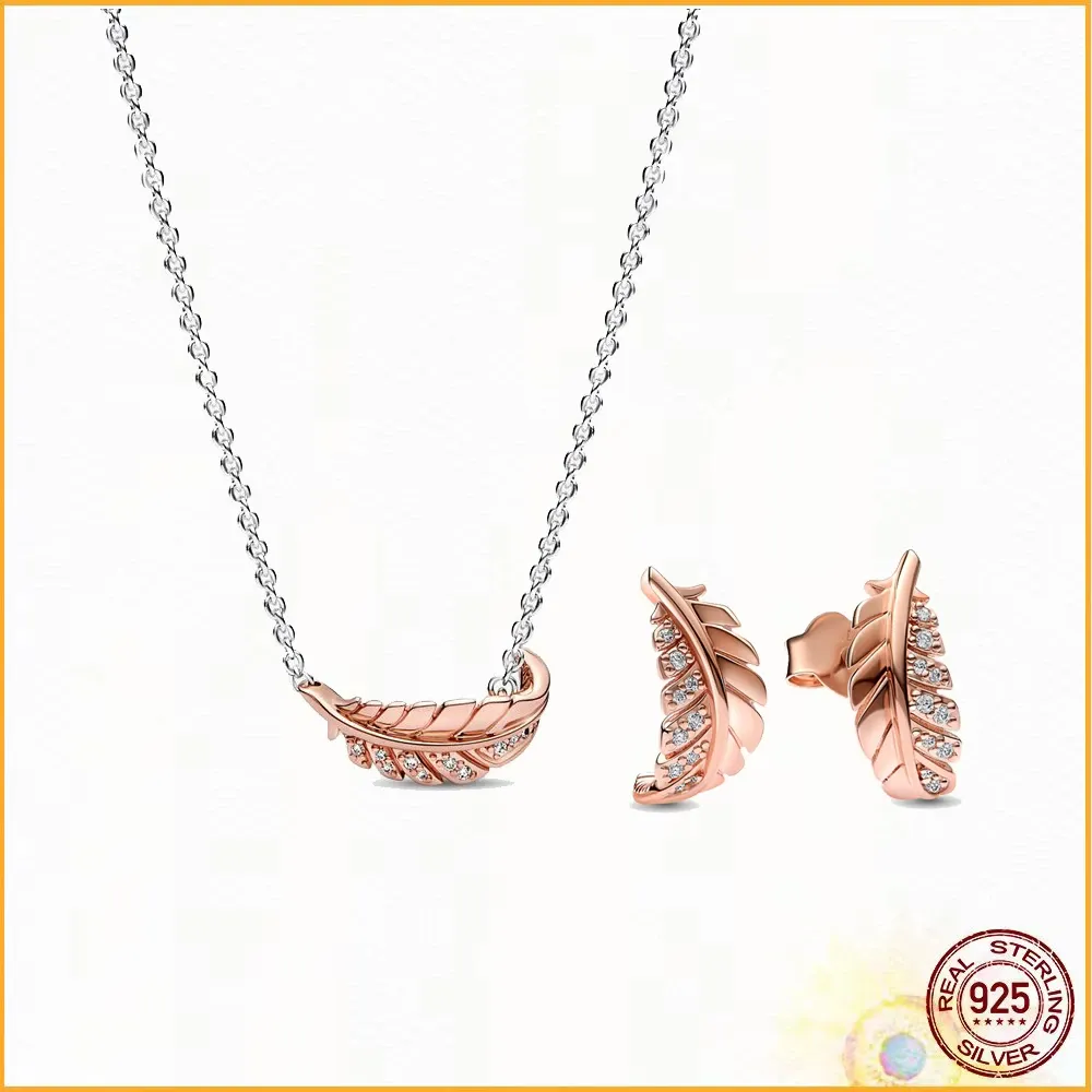 Pandora light as a feather earrings rose gold deals