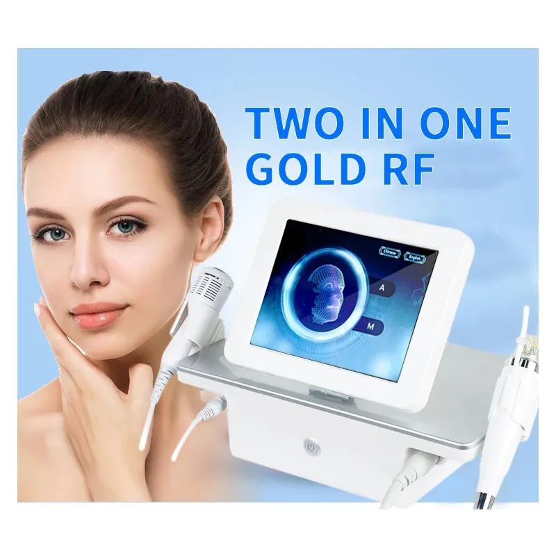 2 in 1 Fractional RF Microneedle Machine with Cold Hammer for Skin Tightening Wrinkle Removal rf microneedling