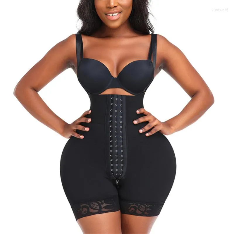 Damen Shapers Fajas Colombianas Taillentrainer Body Shaper Bauch Abnehmen flacher Bauch postpartaler Gürtel Shapewear Push Up BuLifter Korsett