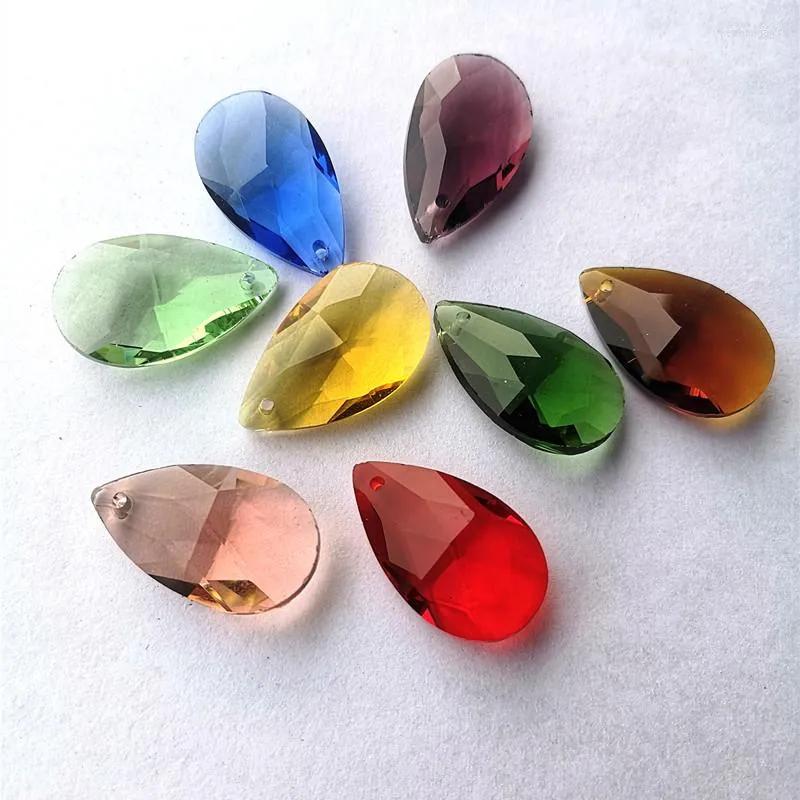 Chandelier Crystal Selling 100pcs/lot 28mm Multicolor K9 Marquis Pointed Pear Pendants Glass Lighting Part For Suncatcher