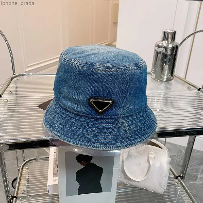 Роскошная дизайнерская шляпа-ведро Новая джинсовая рыбацкая шляпа из хлопкового денима, удобная дышащая для мужчин и женщин, очень хорошо