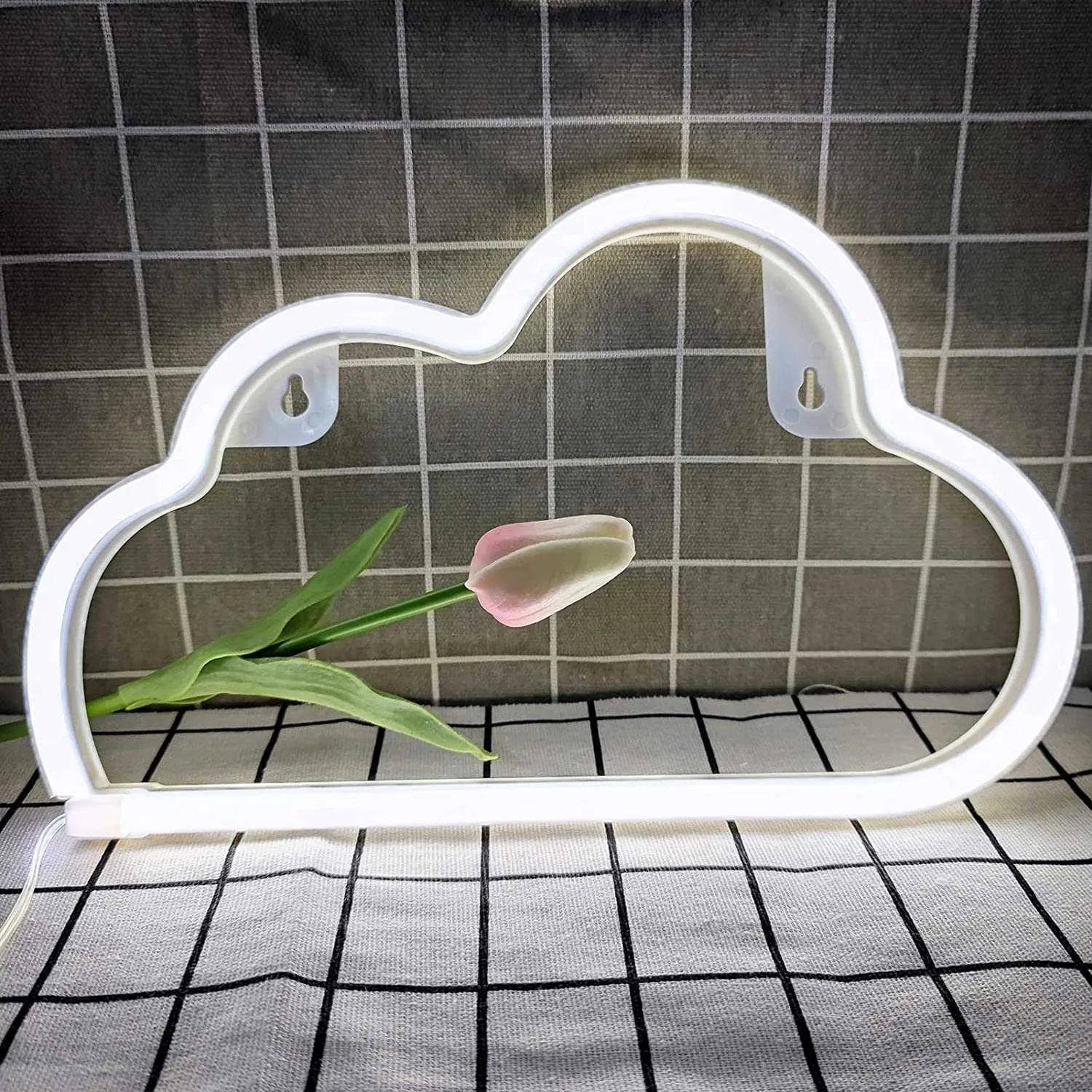 Nachtlichter Cloud Neon Signs LED Cloud Neon Light for Wall Decor Battery oder USB Powered Cloud Sign Shaped Decoration Wall Lights P230331