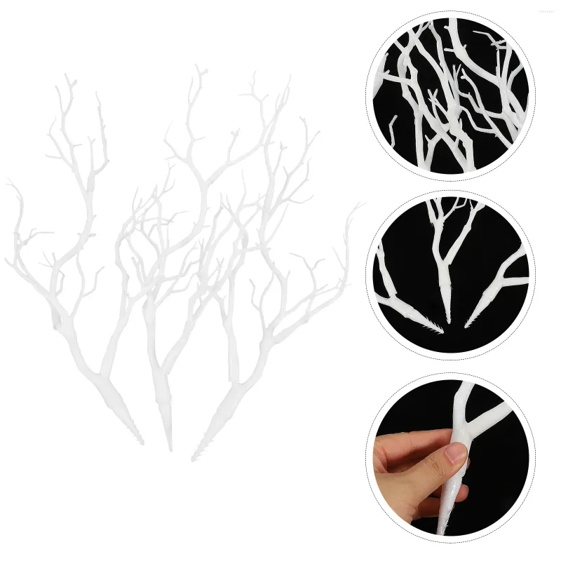 Fleurs décoratives Branches Artificielle Branche Arbre Bois Séché Vase En Plastique Tiges Faux Décor Remplissage Saule Sorcière Brindilles De Mariage Fleur Picks