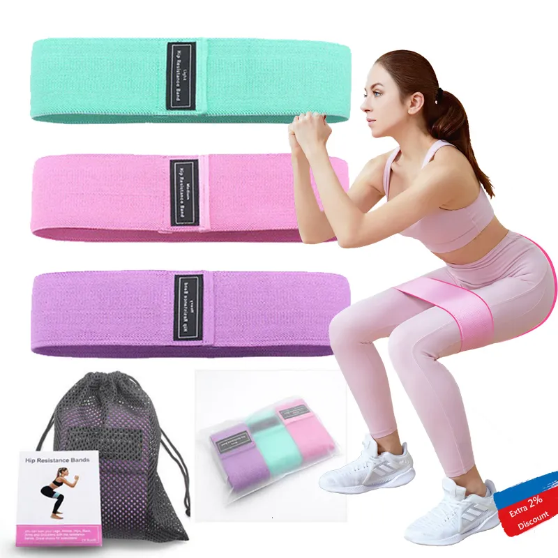 Weerstandsbanden 123pcslot Fitness Rubberen band Elastische yoga -resistentiebanden Set Hip Circle Expander Gym Equipment Women Home Oefening 230331