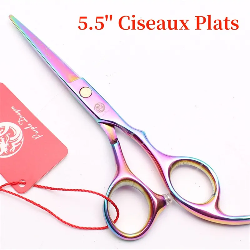 Hot Selling Hair Scissors 5.5 inch 4 colros hair scissors cutting / thinning scissors blue/balck /rainbow/gold With box good quality Hair Tools