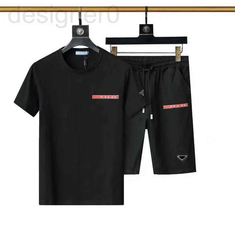 Męskie dresy popularne letnie męskie projektant dresów potu garnitur dwuczęściowy zestaw sportowy dres z długim rękawem man krótki pullover bieganie bluza moda Ce6