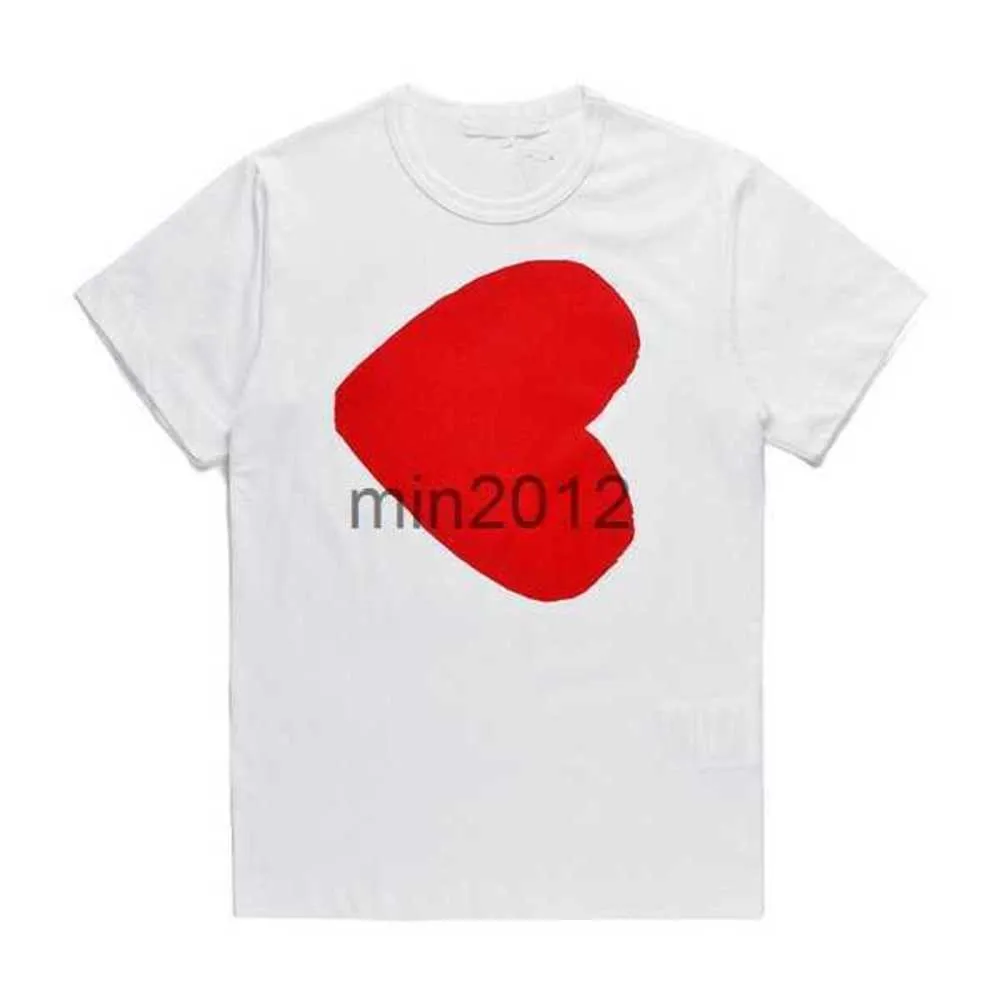 Modeheren spelen T -shirtontwerper Red Heart Commes Casual Women S Des Badge Garcons High