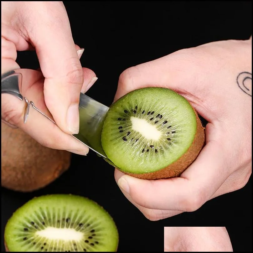 passion fruit opener stainless steel whale passion fruit avocado kiwi open cutter kitchen gadgets with spoon