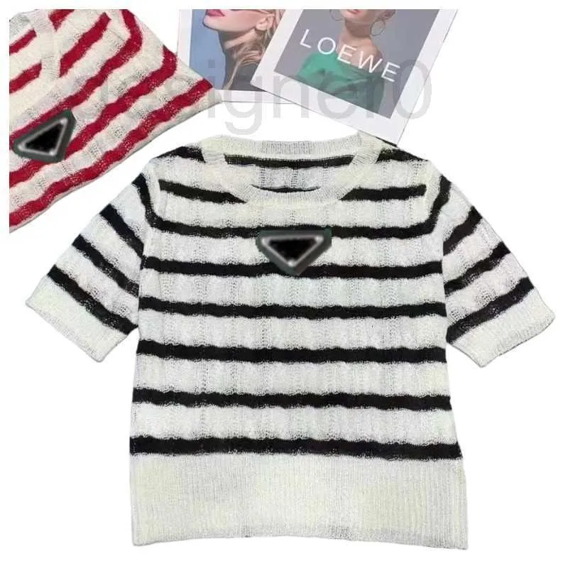 Kvinnors tröjor Populär kvinna 2023 Kvinnor Designers Kläder Knit Crow Neck Sweater Letter Not Havesleeve PulloverShort Style Hot Diamond K1ic