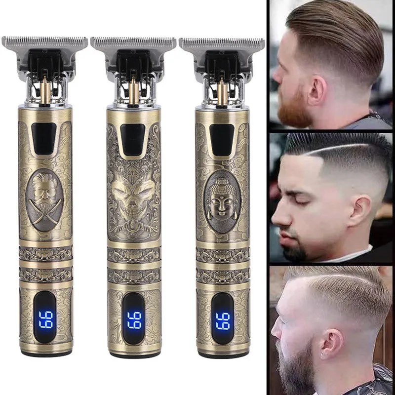 Écran LCD Tondeuse à cheveux pour hommes Tondeuse à barbe Rechargeable Machine de coupe de cheveux Barber Shaver Rasoir électrique pour hommes Style Tool Barbershop Accessoires